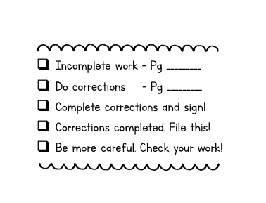 Work Checklist