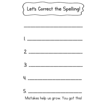 [GRADE B] Spelling Corrections
